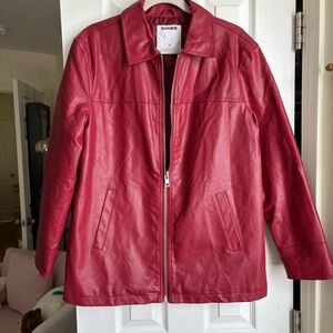 Garage Women's Red Leather Jacket